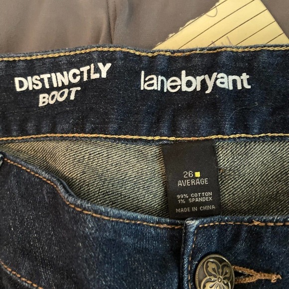 Lane Bryant Jeans Womens Sz 26 Blue Denim Distinctly Boot Cut‎ Stretch Average - Picture 6 of 11
